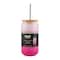 18oz. Frosted Glass Sublimation Tumbler with Bamboo Lid & Straw by Make Market®